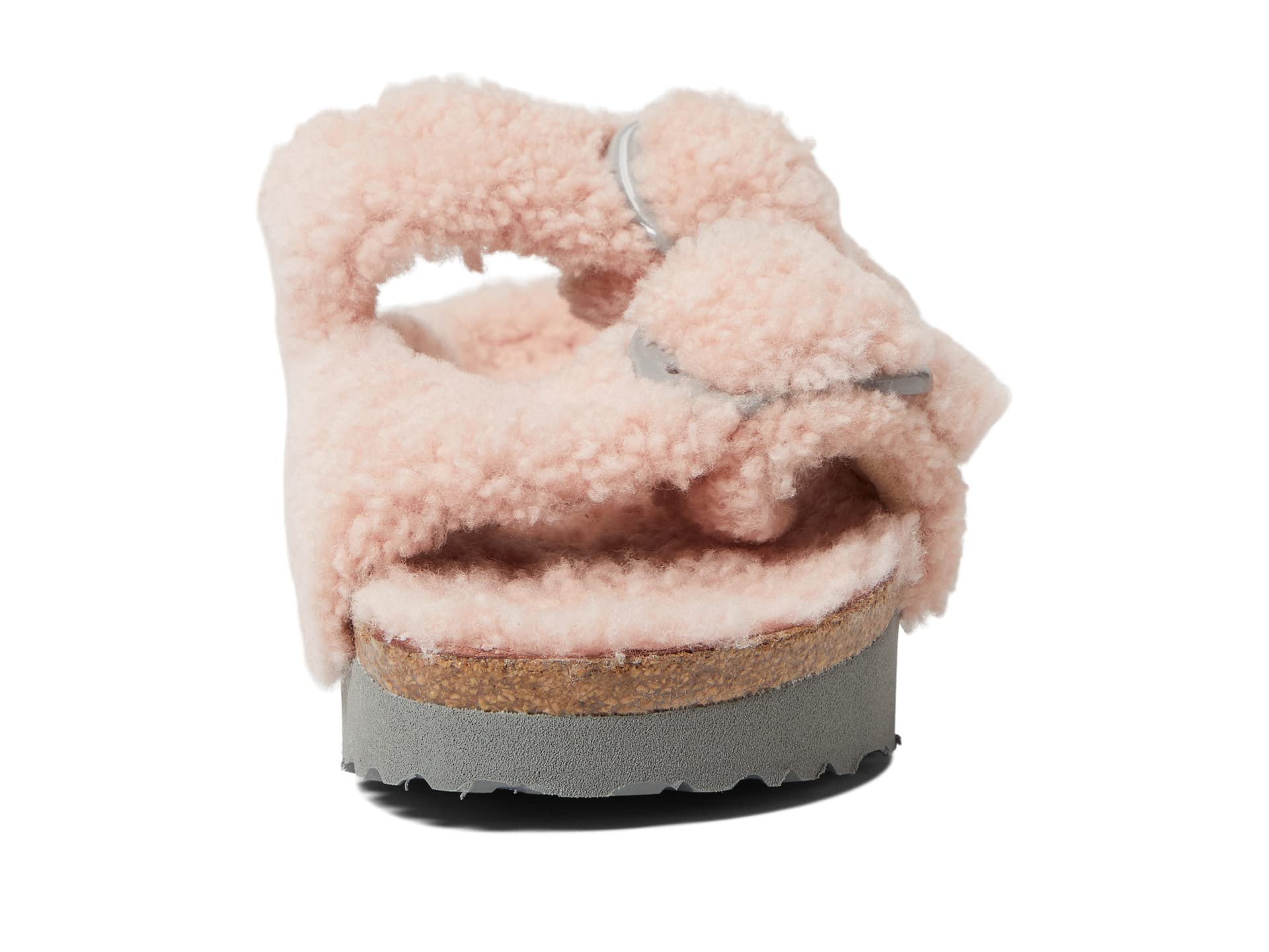 ぷちゃ Arizona Big Buckle Shearling in Color Concrete Gray
